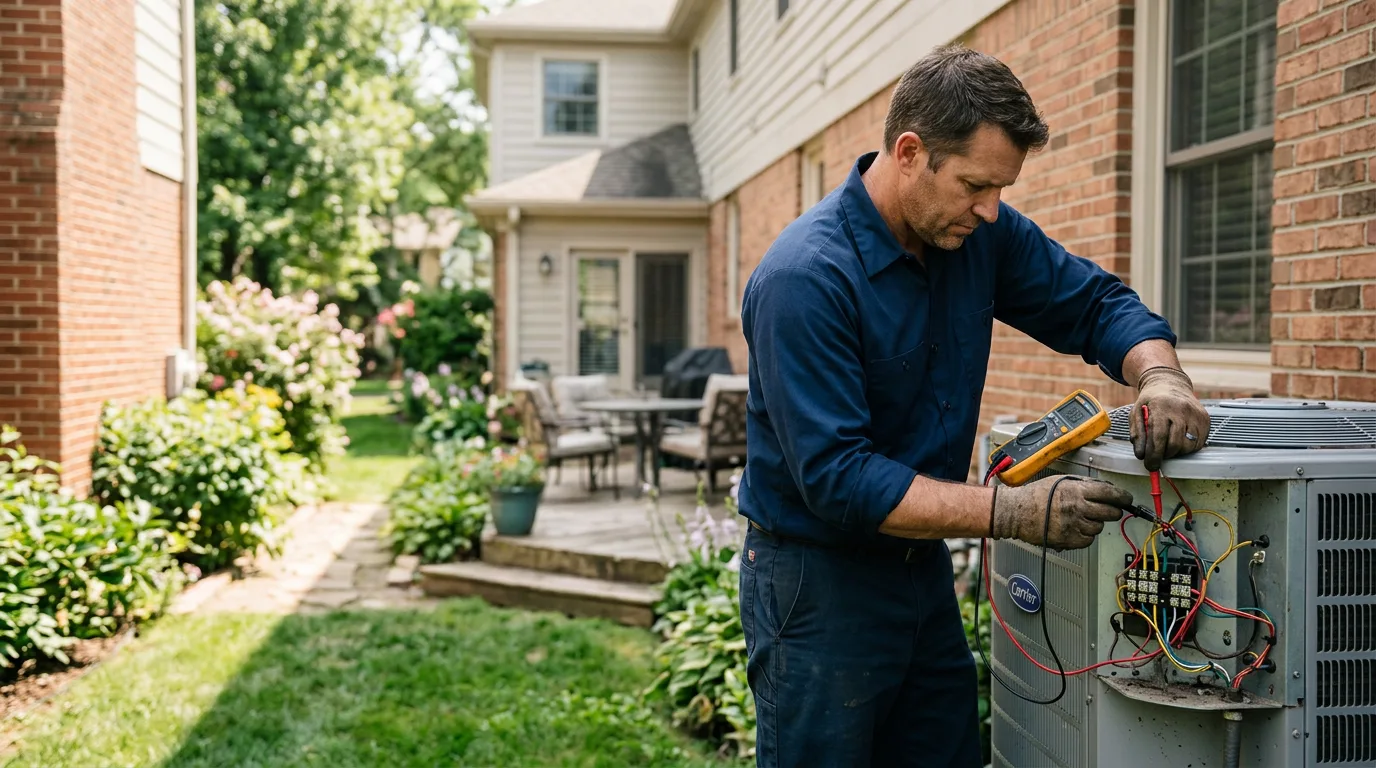 HVAC technician working near Inez, TX